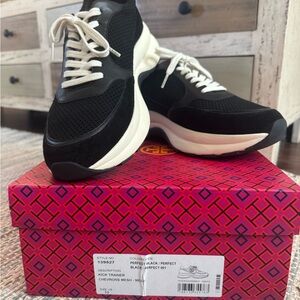 Tory Burch Black and White Sneakers